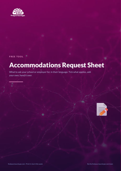 Accommodations Request Sheet