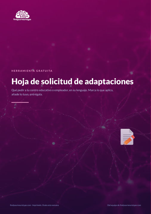 Hoja de solicitud de adaptaciones