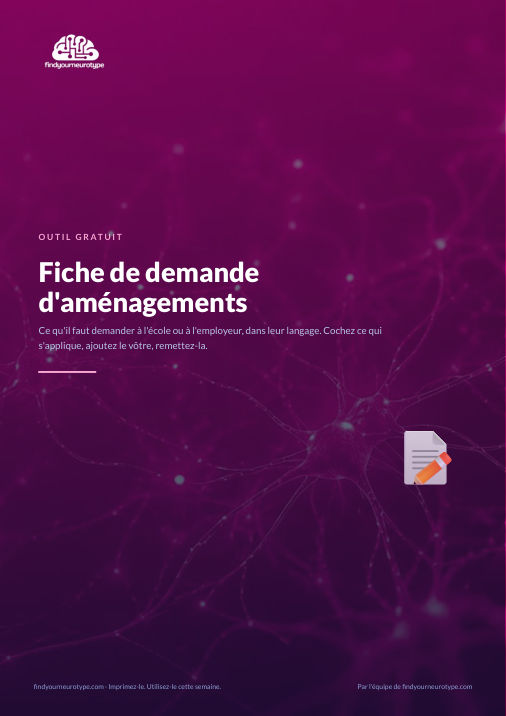 Fiche de demande d'aménagements