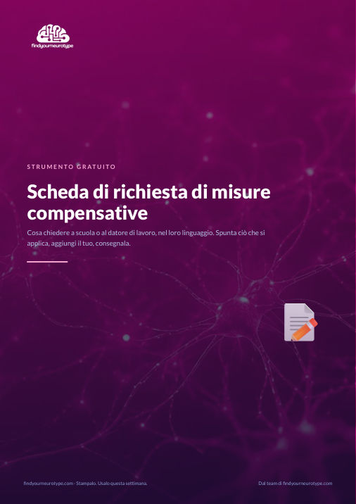 Scheda di richiesta di misure compensative
