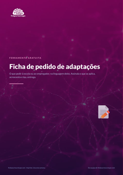 Ficha de pedido de adaptações