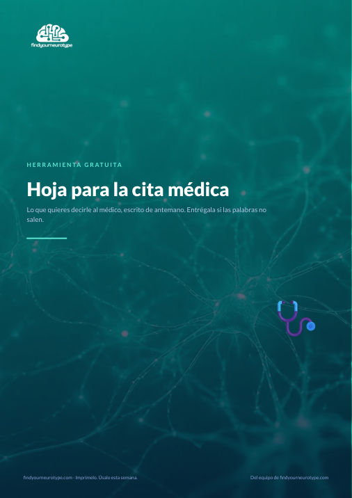 Hoja para la cita médica