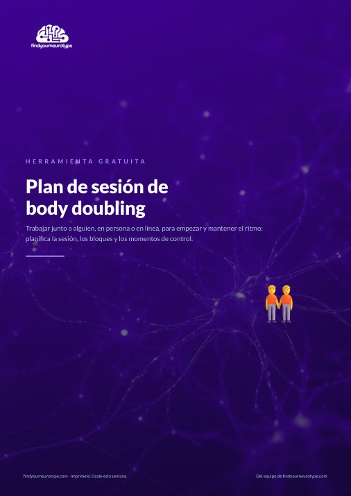 Plan de sesión de body doubling