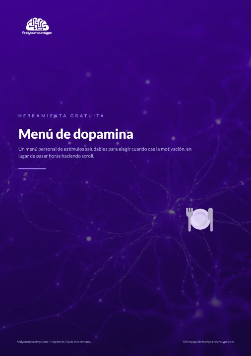 Menú de dopamina