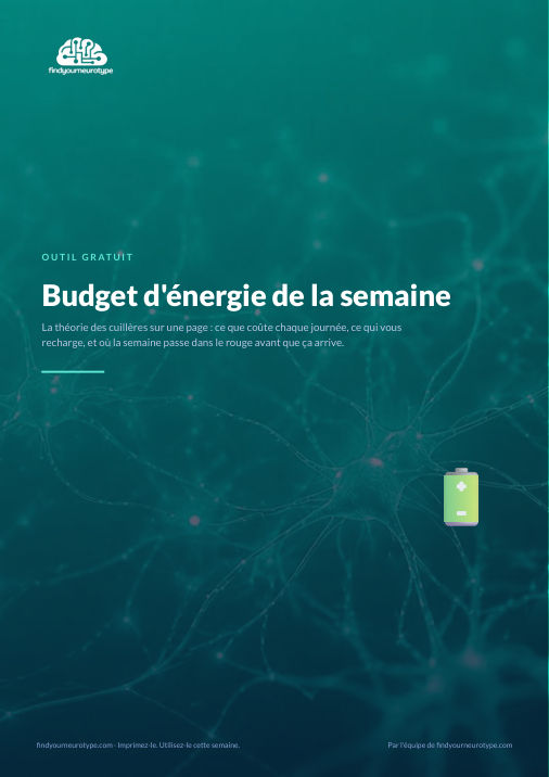 Budget d'énergie de la semaine