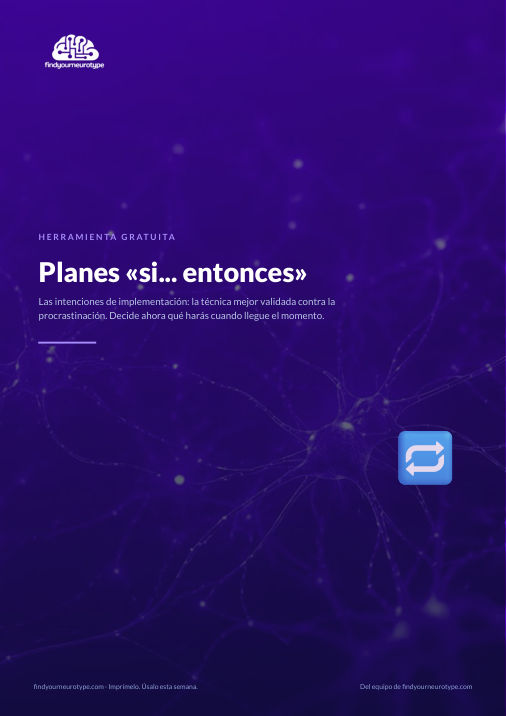 Planes «si... entonces»