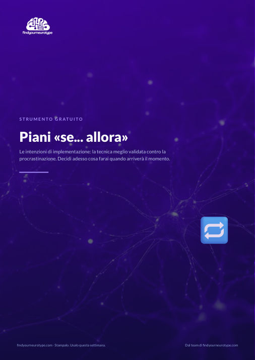 Piani «se... allora»