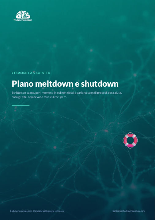 Piano meltdown e shutdown