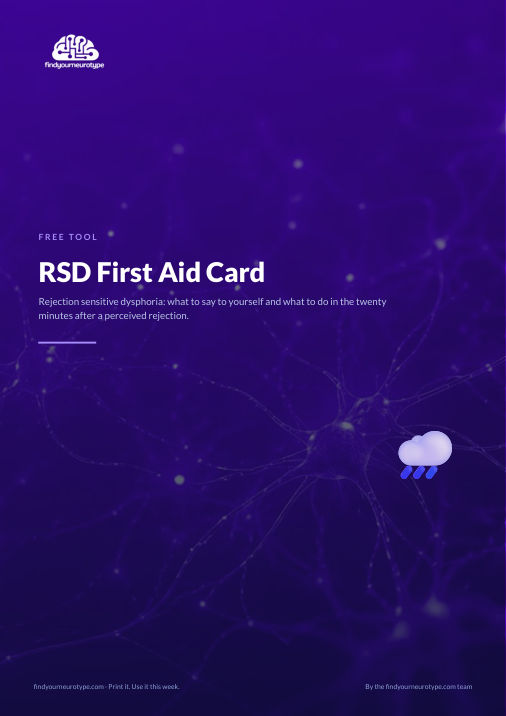 RSD First Aid Card