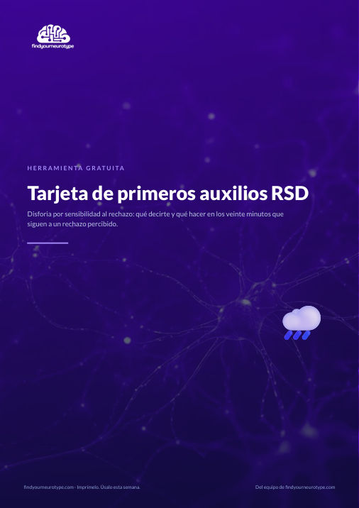 Tarjeta de primeros auxilios RSD