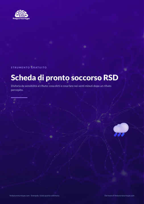 Scheda di pronto soccorso RSD