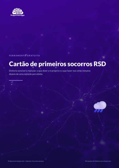Cartão de primeiros socorros RSD
