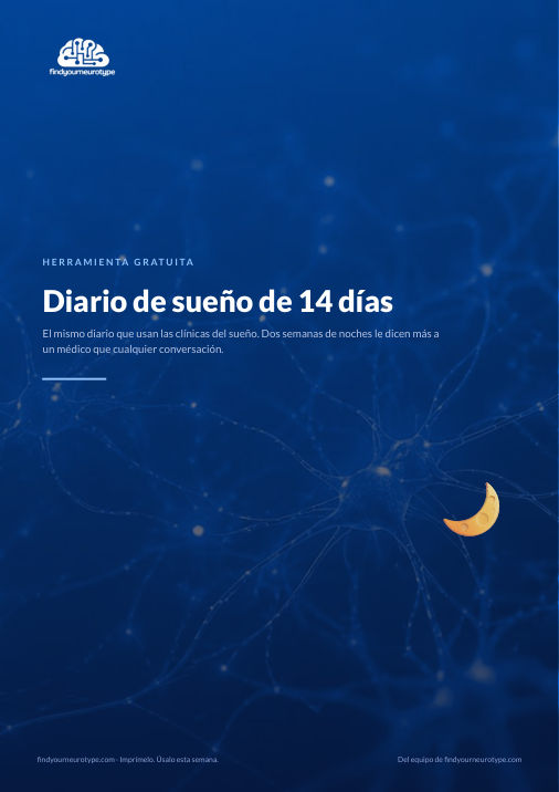 Diario de sueño de 14 días