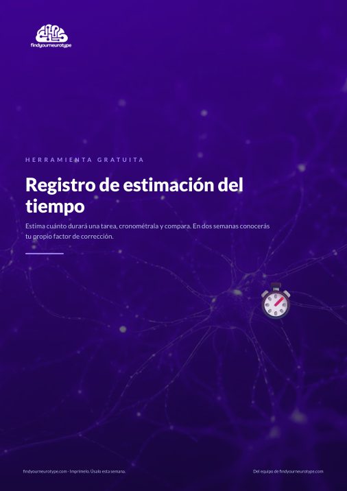 Registro de estimación del tiempo