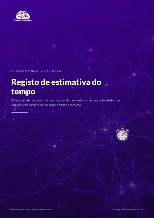 Registo de estimativa do tempo