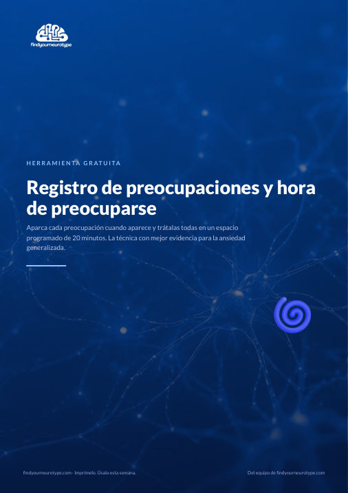 Registro de preocupaciones y hora de preocuparse