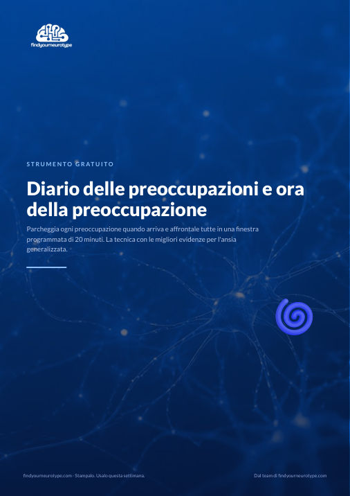 Diario delle preoccupazioni e ora della preoccupazione