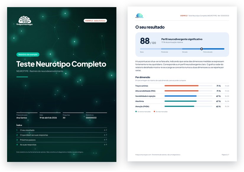 Exemplo de relatório Neurotype
